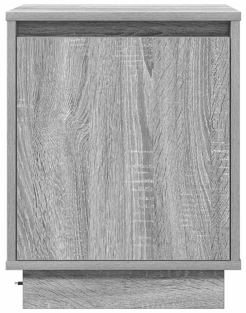 vidaXL Κομοδίνο με Γκρι 39 x 34.5 x 50 εκ. Επεξεργασμένο ξύλο