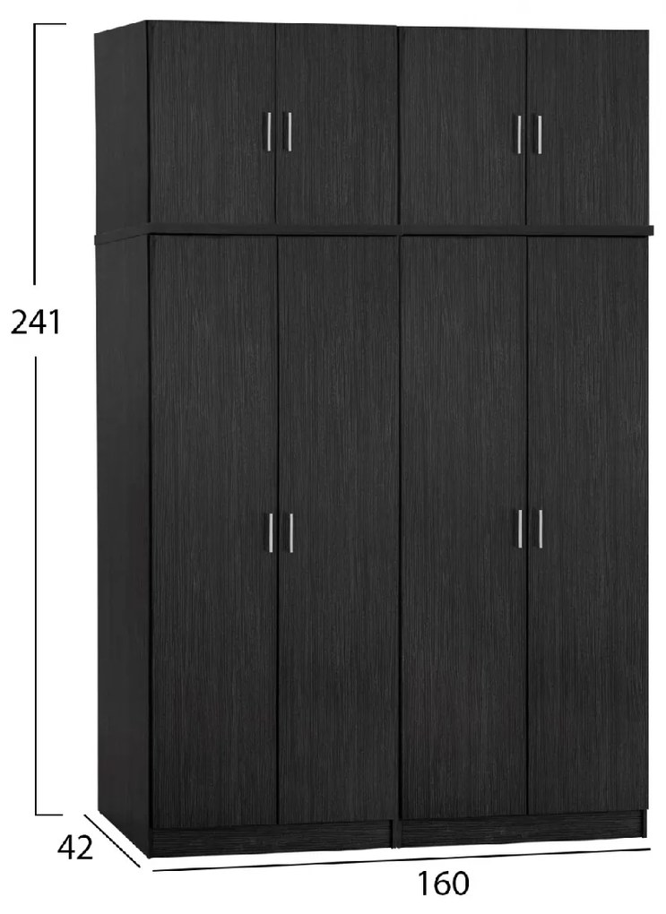 ΣΕΤ 4 ΤΜΧ ΝΤΟΥΠΑΛΑ 4ΦΥΛΛΗ ΜΕ ΠΑΤΑΡΙ ZEBRANO 160X42X241 HM11353.01