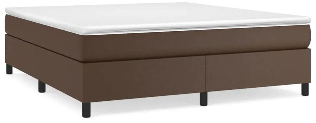 vidaXL Πλαίσιο Κρεβατιού Καφέ 160x200 εκ. από Συνθετικό Δέρμα