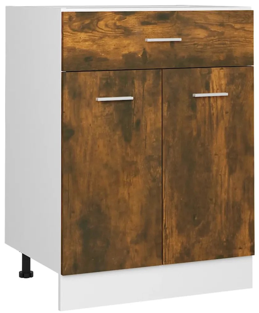 vidaXL Ντουλάπι με Συρτάρια "Lyon" Καπνιστή Δρυς 60x46x81,5 εκ. από Τεχνητό Ξύλο