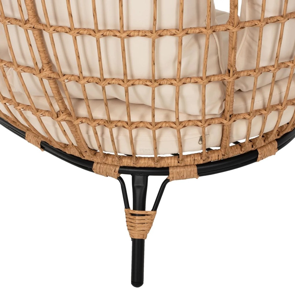 ΠΟΛΥΘΡΟΝΑ ΦΩΛΙΑ MIAMI 2 ΑΤΟΜΩΝ ΤΥΠΟΥ RATTAN  130x80x157Υ εκ. 130x80x157 εκ.