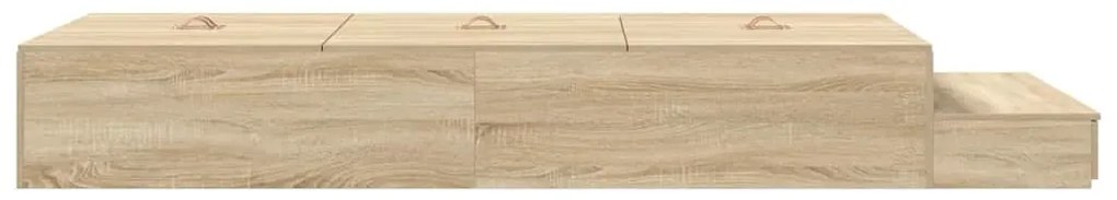 vidaXL Κρεβάτι με αποθηκευτικό χώρο με συρτάρι Δρύς Sonoma 100 cm