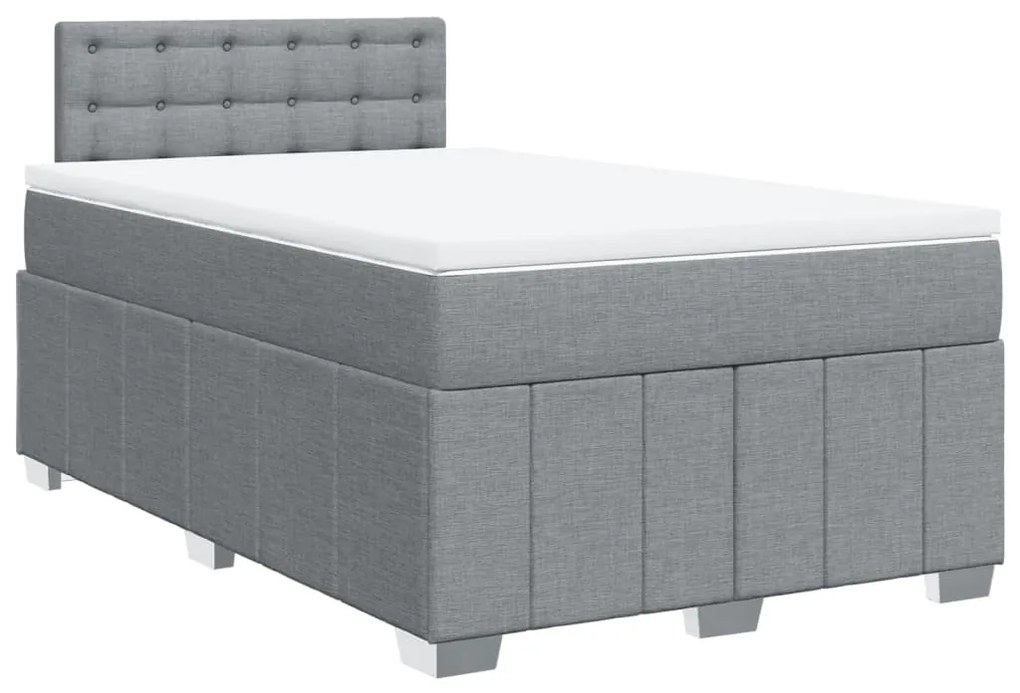 ΚΡΕΒΑΤΙ BOXSPRING ΜΕ ΣΤΡΩΜΑ ΑΝΟΙΧΤΟ ΓΚΡΙ 120X190 ΕΚ. ΥΦΑΣΜΑΤΙΝΟ 3289321