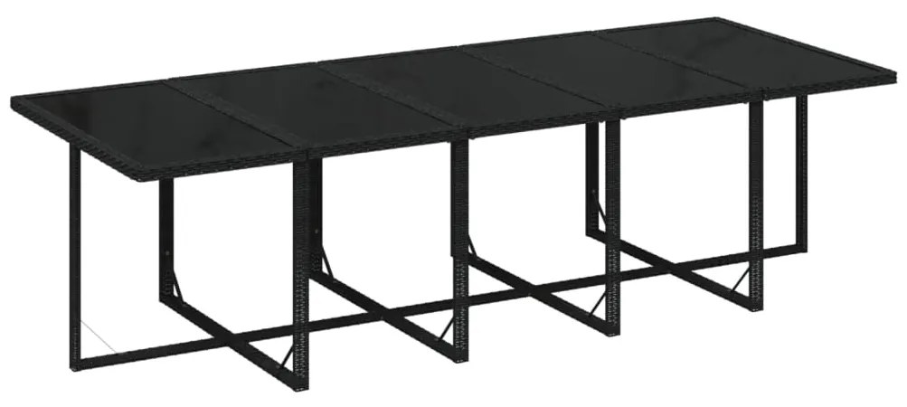 vidaXL Σετ Τραπεζαρίας Κήπου 15 τεμ Μαύρο από Συνθ. Ρατάν με Μαξιλάρια