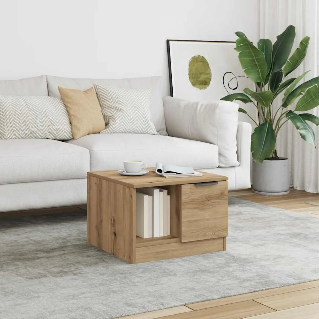 vidaXL Τραπεζάκι Σαλονιού τεχνίτης Δρυς 50x50x36 εκ Επεξεργασμένο Ξύλο