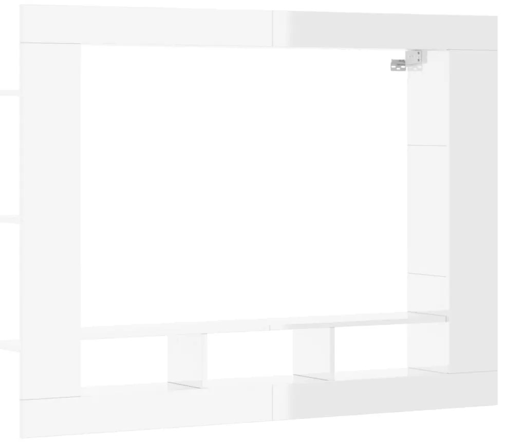 vidaXL Έπιπλο Τηλεόρασης Γυαλ. Λευκό 152x22x113 εκ. Επεξεργασμένο Ξύλο