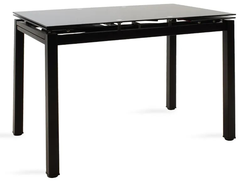 Intrahome Τραπέζι επεκτεινόμενο DENALIINA Intrahome γυάλινο 8χιλ μαύρο 110-170x70x75εκ | SKU: INTRAPA-212111124