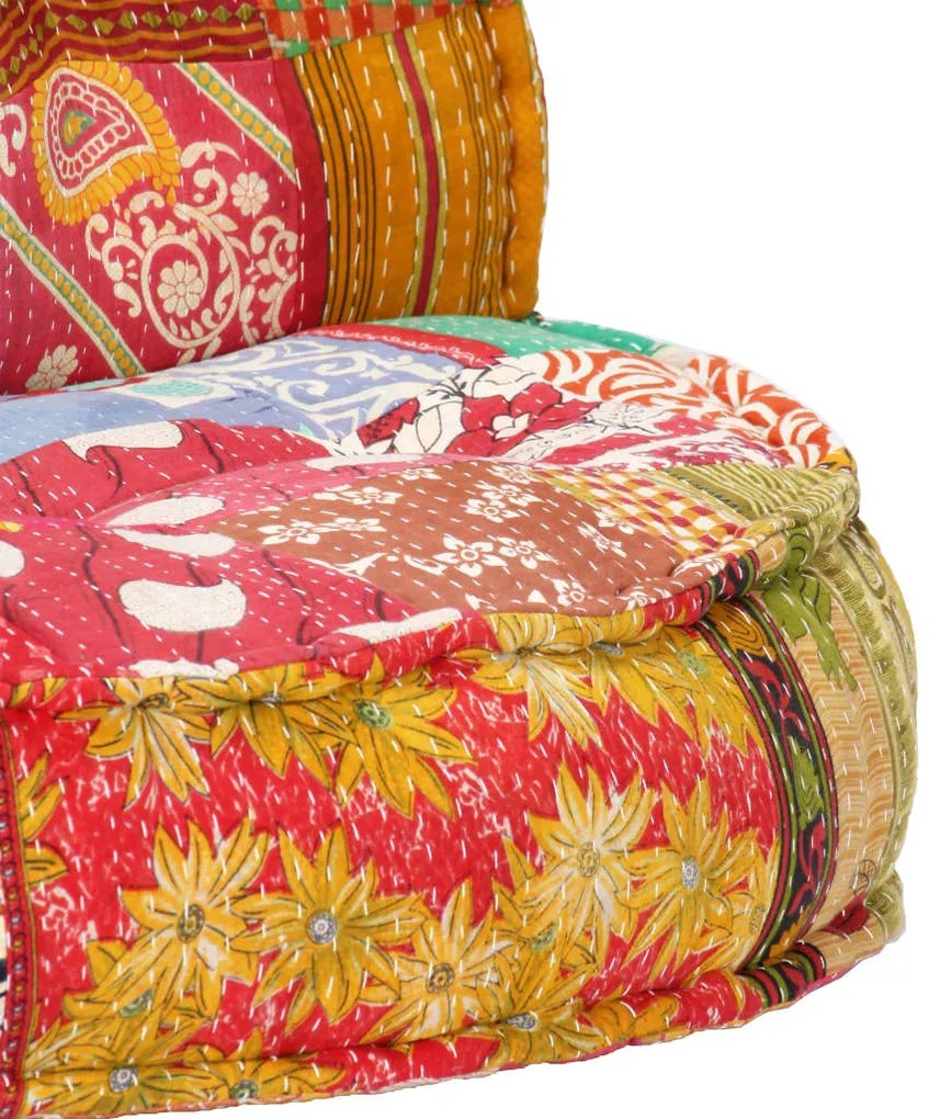 vidaXL Πουφ Patchwork 100 x 20 εκ. Υφασμάτινο