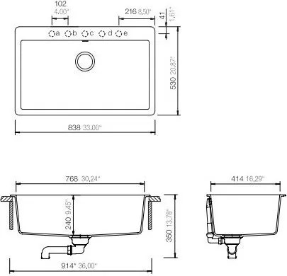Νεροχύτης Mono Schock Cristadur I