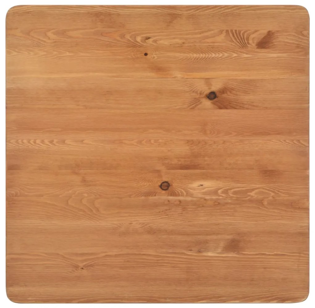 vidaXL Τραπέζι Μπαρ μαύρος 60x60x108 εκ. από Μασίφ Ξύλο Πεύκου/Ατσάλι