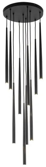 Πολυέλαιος Κρεμαστό Φωτιστικό Οροφής 10xG9 Piano TK Lighting-10114-Μαύρο 10114