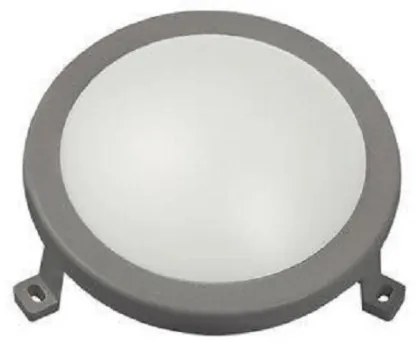 Απλίκα Φωτιστικό Τοίχου LED Φ17.2 6W 4000K IP54 Lumen 21-10661 Γκρι