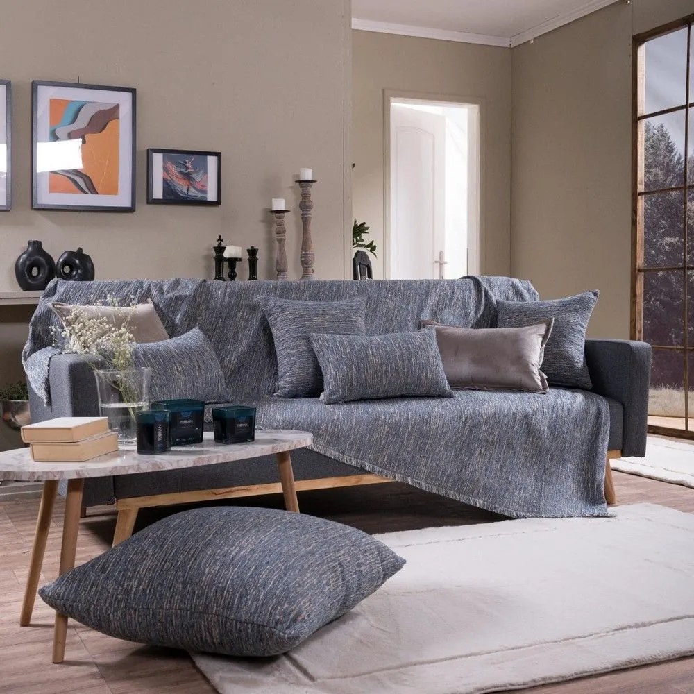 Ριχτάρι Nashville 04 Blue Teoran Two-seater 180x250cm Βαμβάκι-Ακρυλικό