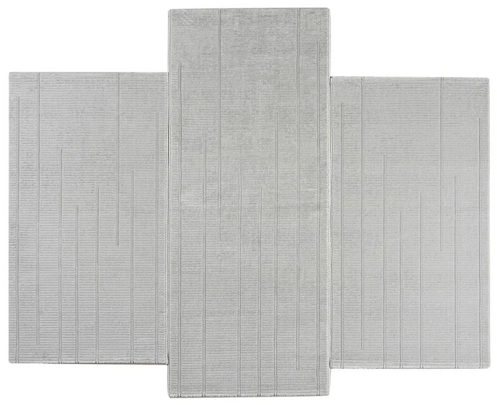 Χαλιά Κρεβατοκάμαρας (Σετ 3τμχ) Polcarpet Parma 150 L.Grey