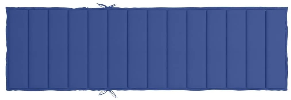 Μαξιλάρι Ξαπλώστρας Μπλε Ρουά 200x50x3 εκ. από Ύφασμα Oxford - Μπλε