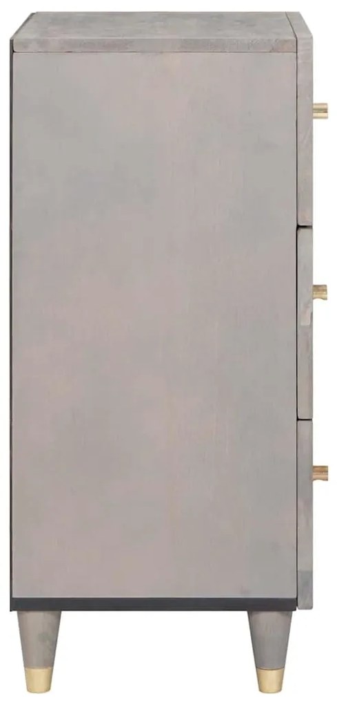 vidaXL Πλαϊνό γραφείο με συρτάρι Γκρι και Χρυσό 40 x 33 x 75 εκ.