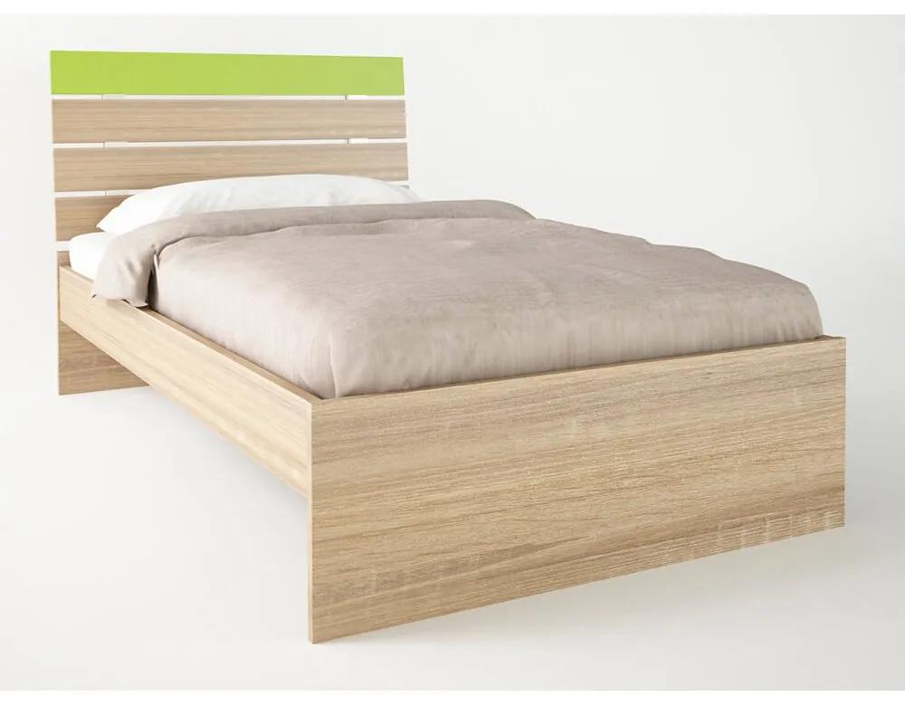 SB-00055 Παιδικό κρεβάτι "ΝΟΤΑ" μονό σε χρώμα δρυς-λαχανί 90x190
   , 1 Τεμάχιο