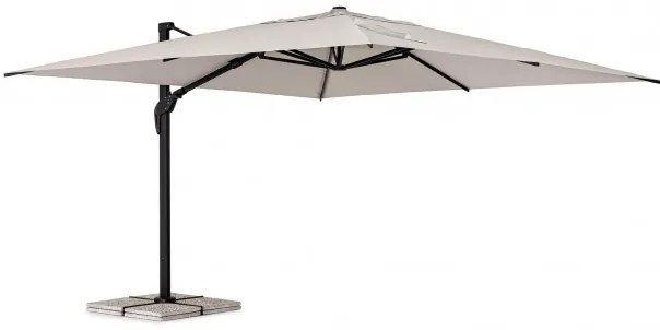 Ομπρέλα Aries Μπεζ/Μαύρη 400x400x291 εκ. - Γκρι