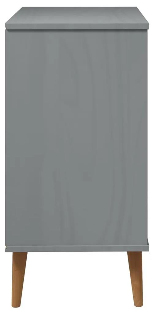 vidaXL Ντουλάπι MOLDE Γκρι 76,5x40x80 εκ. από Μασίφ Ξύλο Πεύκου