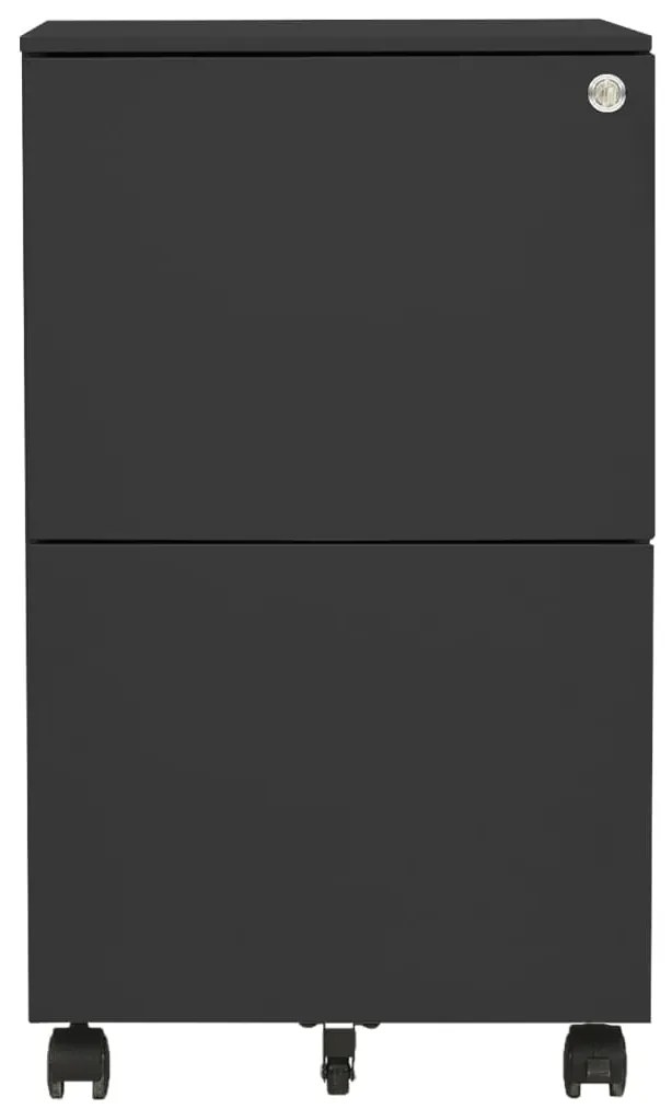vidaXL Αρχειοθήκη Φορητή Ανθρακί 39 x 45 x 67 εκ. Ατσάλινη
