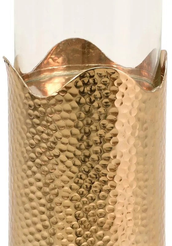 Κηροπήγιο Αλουμινίου FL832 Fylliana Μπρονζέ 16x46 εκ. 16x16x46 εκ.