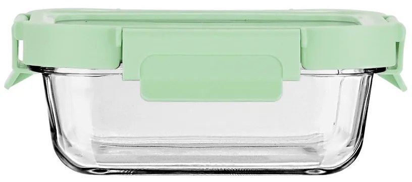 Φαγητοδοχείο Click&Seal Με Καπάκι Mint Γυαλί/Πλαστικό 370ml 16.3x12.3x6.2cm Estia 01-26554