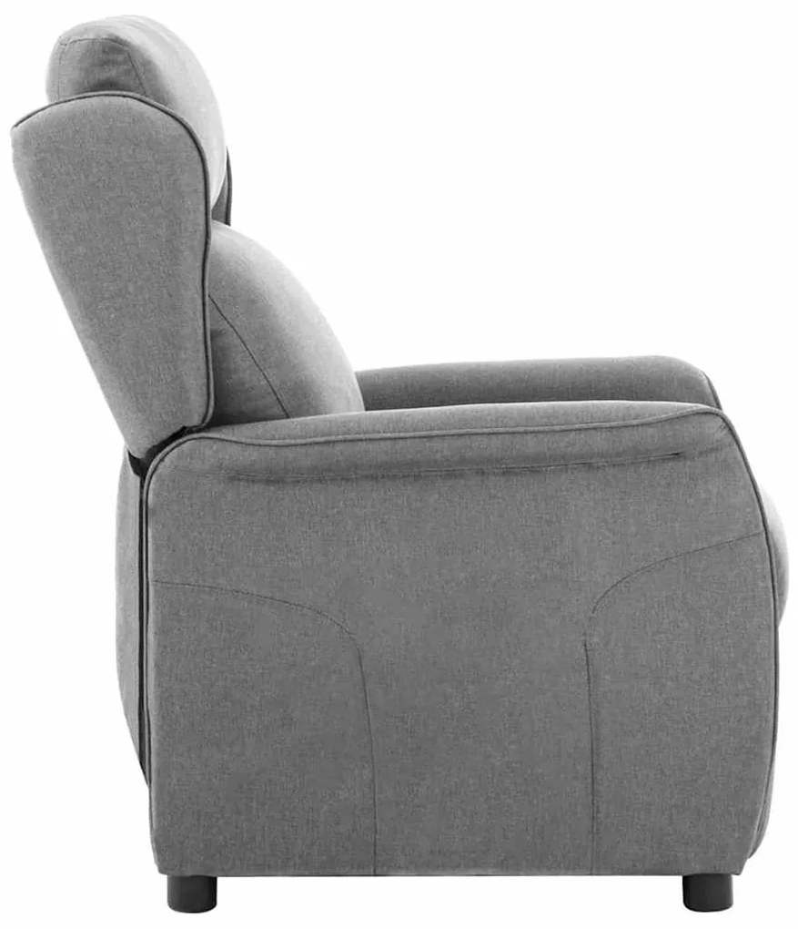 vidaXL Ανακλινόμενη πολυθρόνα Ανοιχτό γκρι 67.5 x 93.5 x 101.5 εκ