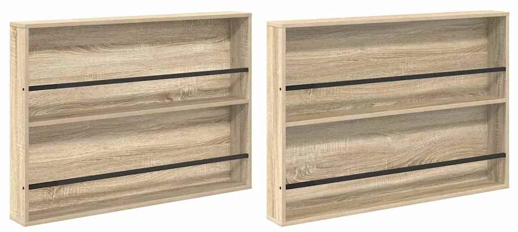 vidaXL Ράφι Περιοδικών με ράφι 2 pcs Δρύς Sonoma 100 x 12 x 70 εκ