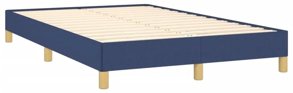 Κρεβάτι Boxspring με Στρώμα Μπλε 120x190 εκ. Υφασμάτινο - Μπλε
