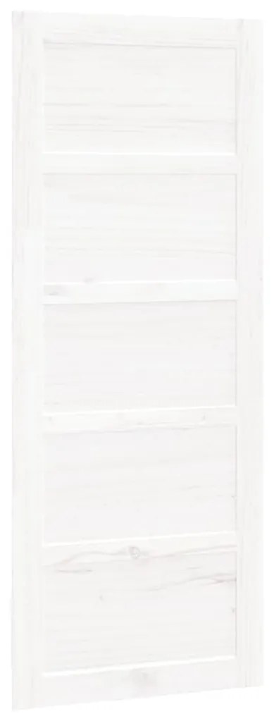 vidaXL Πόρτα Αχυρώνα Λευκή 80 x 1,8 x 204,5 εκ. από Μασίφ Ξύλο Πεύκου