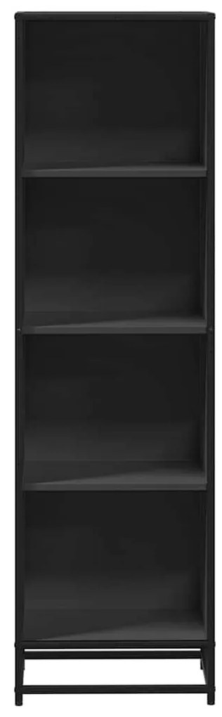 vidaXL Βιβλιοθήκη με 5 Ράφια Μαύρη 40x35x139 εκ. Επεξεργασμένο Ξύλο