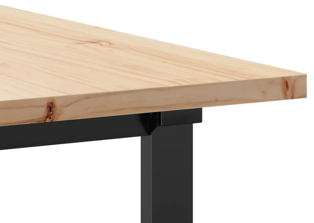 vidaXL Τραπέζι Τραπεζαρίας Πλαίσιο Ο Μασίφ Πεύκο/Ατσάλι