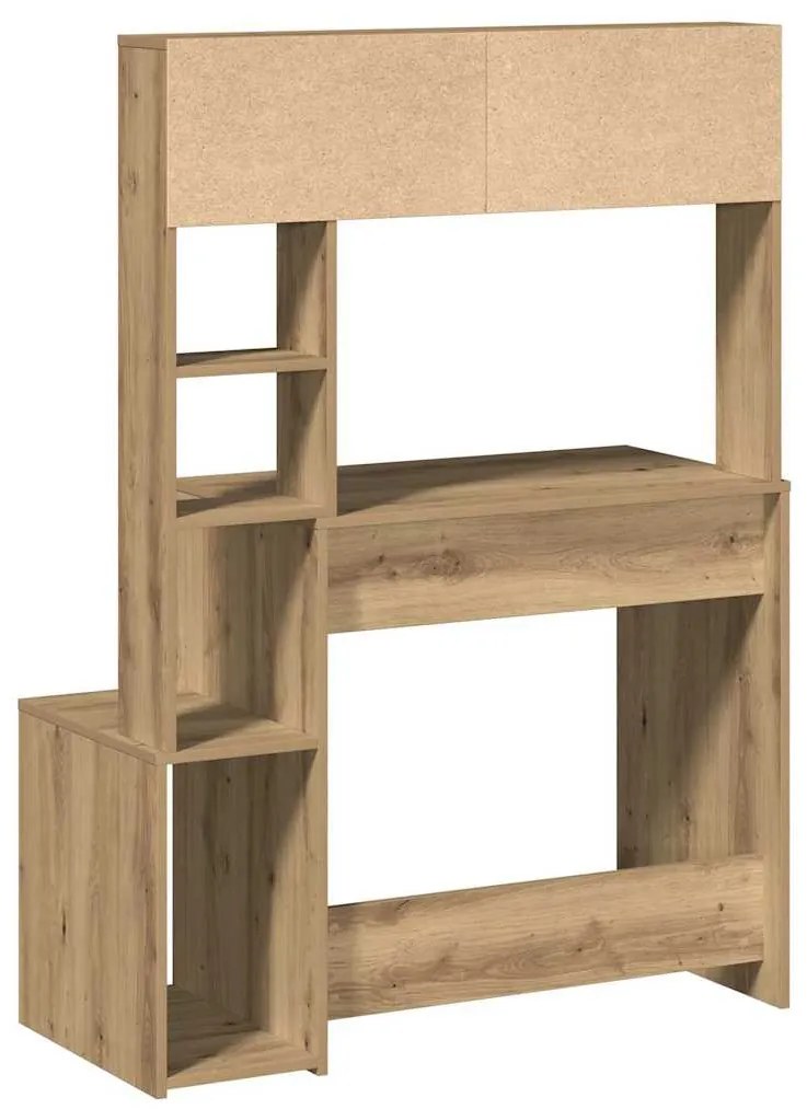 vidaXL Γραφείο με Ράφια Αρτισιανή Δρυς 100x45x140εκ Επεξεργασμένο Ξύλο
