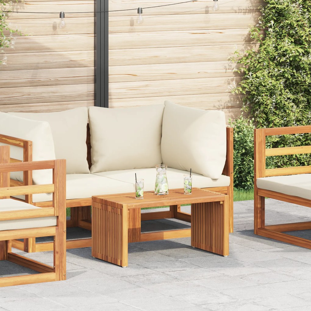 vidaXL Κινητό Τραπέζι για την Αυλή 70x37.5x35.5 εκ από Στερεό Ξύλο Τεύκρου