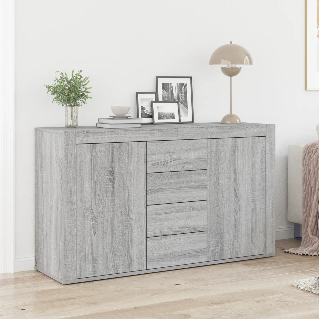 vidaXL Πλαϊνό γραφείο Γκρι sonoma 120 x 36 x 69 εκ Επεξεργασμένο ξύλο