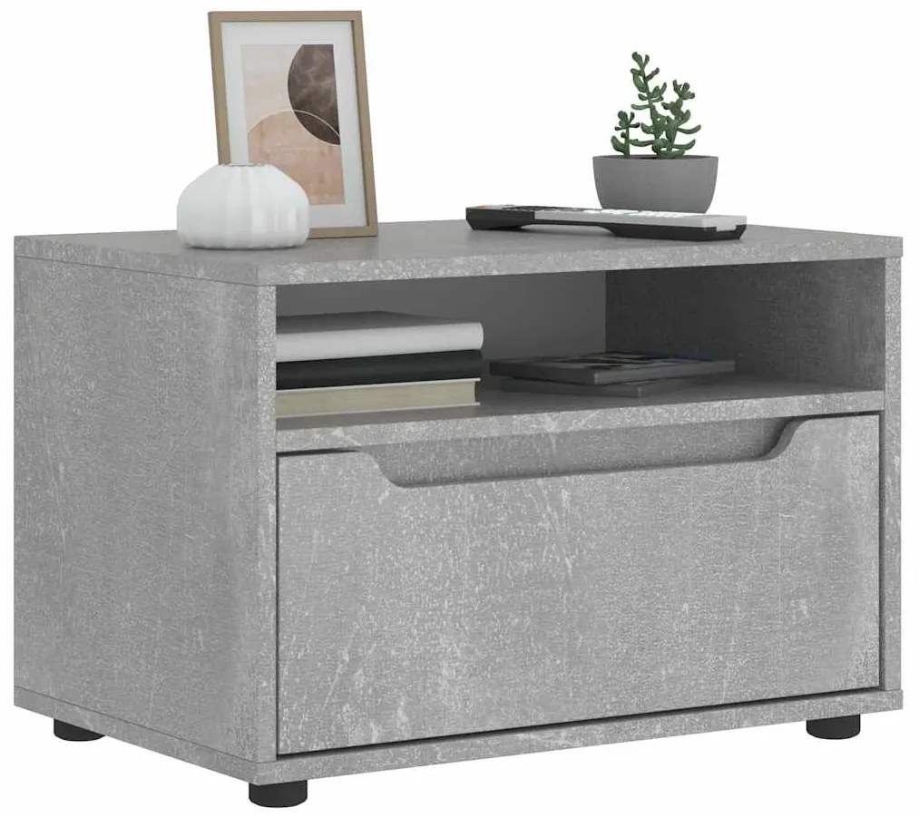 vidaXL ντουλάπι τηλεόρασης VISNES Γκρι μπετόν 60x40x38 cm