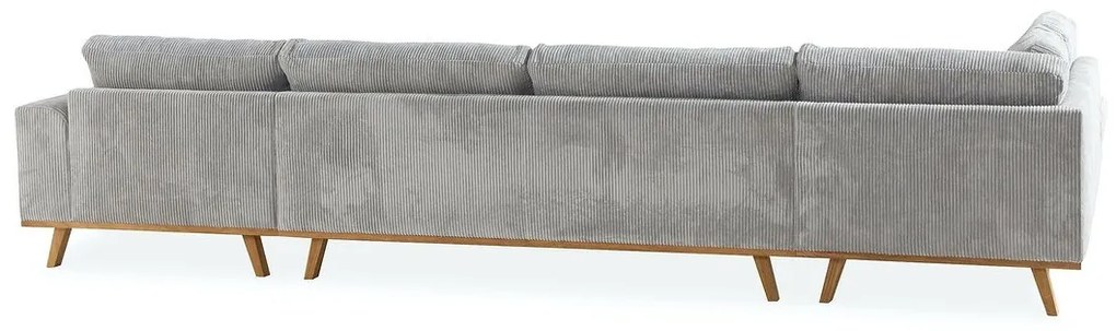 Γωνιακός Καναπές Seattle K101, Γκρι, 351x202x85cm