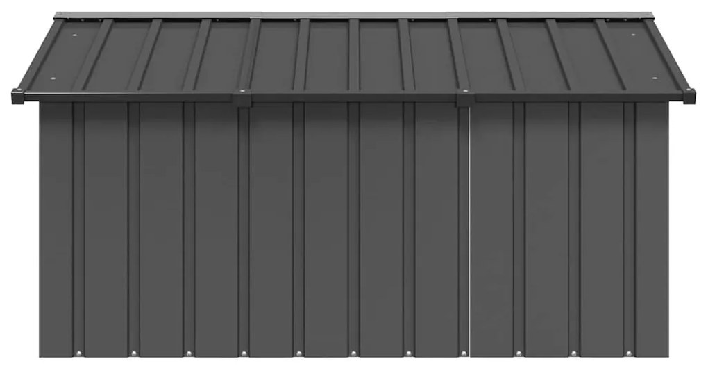 vidaXL Σπιτάκι Σκύλου Ανθρακί 116,5x153x81,5 εκ. Γαλβανισμένο Ατσάλι