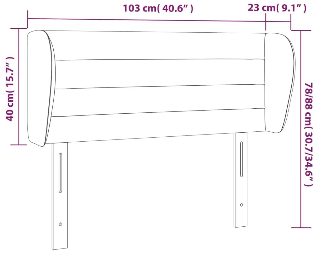 Κεφαλάρι με Πτερύγια Σκούρο Πράσινο 103x23x78/88 εκ. Βελούδινο 3117329