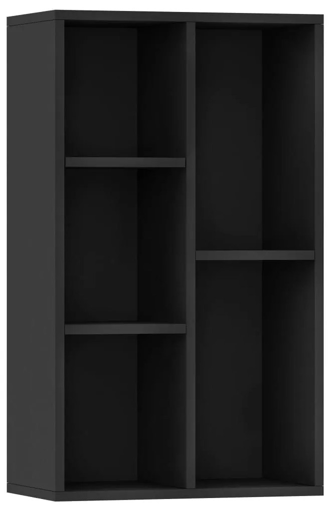 Ραφιέρα / Βιβλιοθήκη Μαύρη 50 x 25 x 80 εκ. από Μοριοσανίδα - Μαύρο