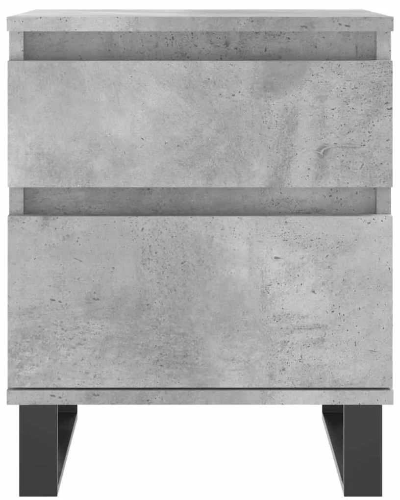 vidaXL Κομοδίνο Γκρι Σκυροδέματος 40 x 35 x 50 εκ. από Επεξεργ. Ξύλο