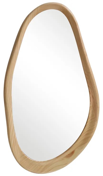 Καθρέπτης οβάλ Baloa pakoworld mdf σε φυσική απόχρωση 44x4x80εκ