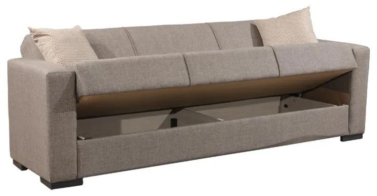 Καναπές - Κρεβάτι New Gracia 3θέσιος Καφέ 222x84x74 εκ. 222x84x74 εκ.