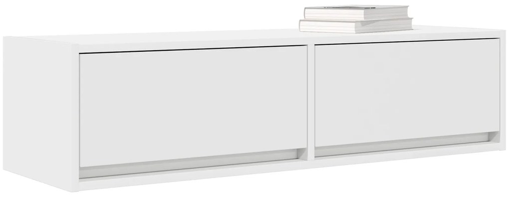 vidaXL Ντουλάπι Τηλεόρασης Λευκό 100x31x25,5 εκ Επεξεργασμένο Ξύλο