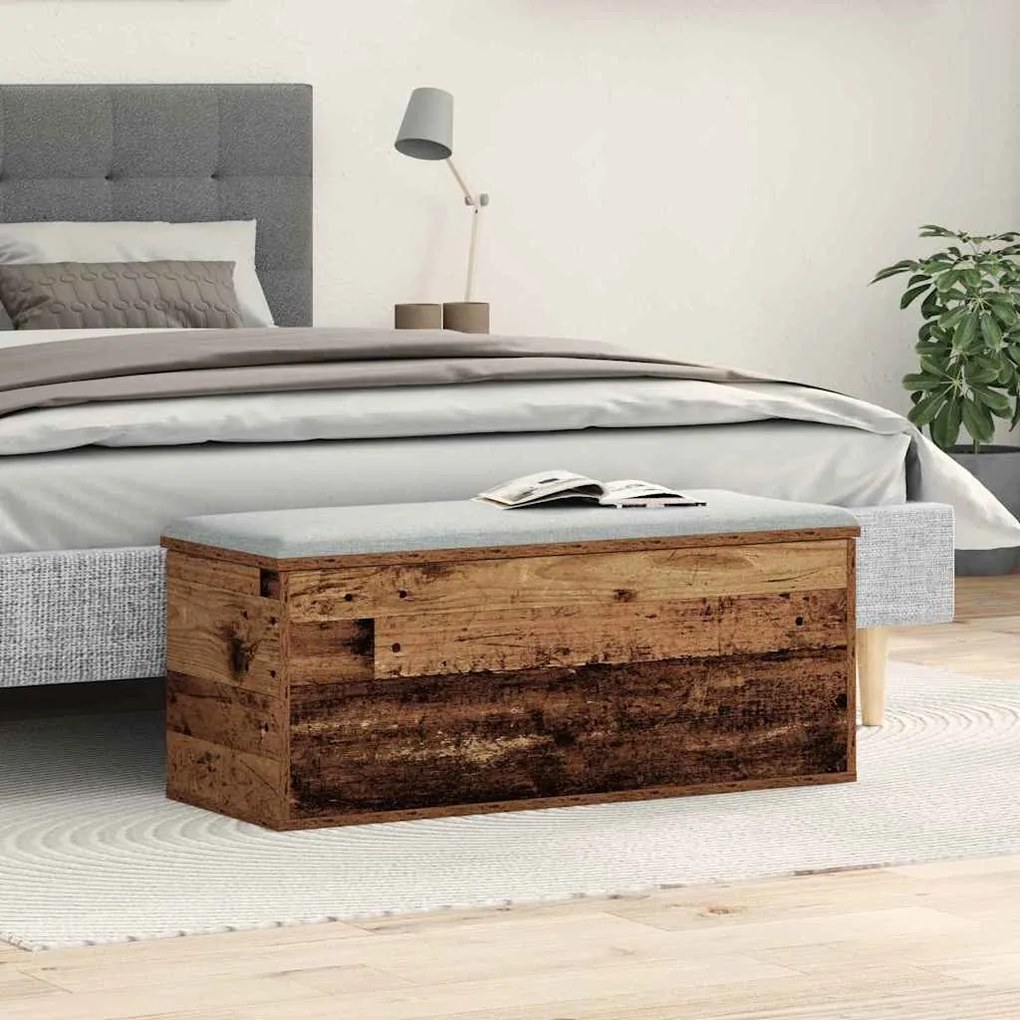 vidaXL Κουτί Αποθήκευσης από Παλιό Ξύλο 90x35x35 εκ.