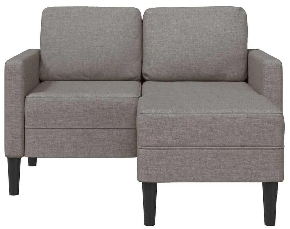 vidaXL 2θέσιος καναπές με καναπέ σε σχήμα L Taupe 125 εκ. ύφασμα