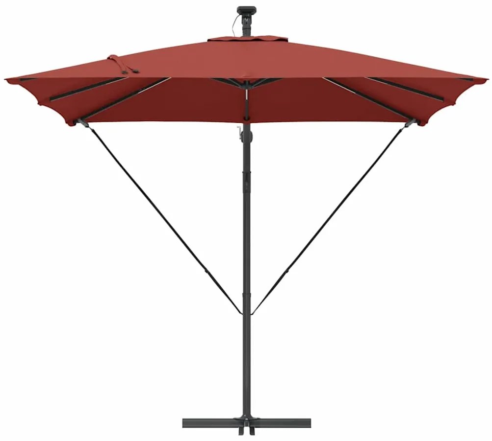 vidaXL Ομπρέλα Cantilever Banana Τερακότα 249 x 249 x 250 εκ.
