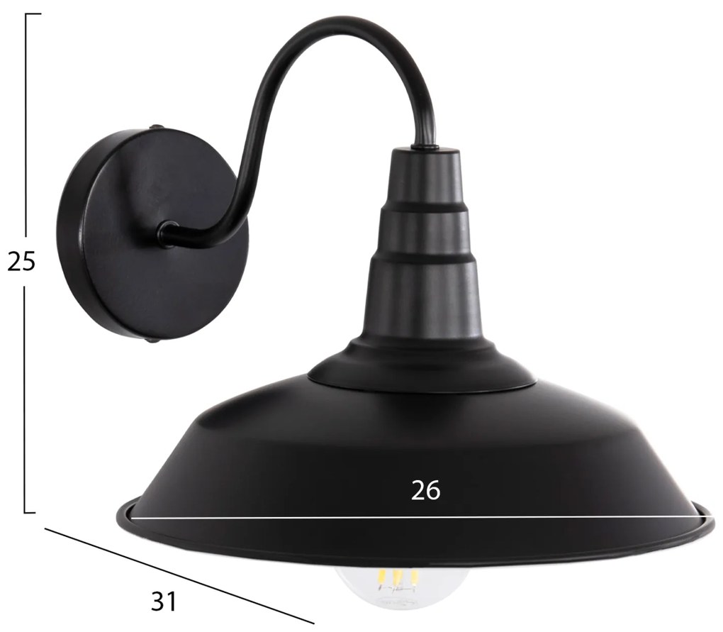 ΑΠΛΙΚΑ ΤΟΙΧΟΥ DONO HM4478 ΜΕΤΑΛΛΟ ΣΕ ΜΑΥΡΟ 26x31x25Υεκ. (1 Τεμμάχια)