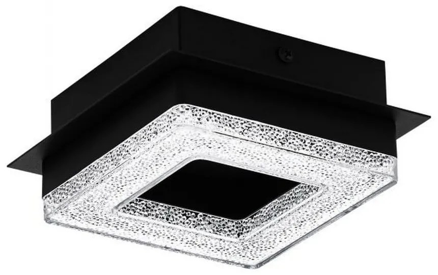 Φωτιστικό Οροφής-Πλαφονιέρα Led Fradelo 1 99324 3000K Black-Clear Eglo Crystal, Metal