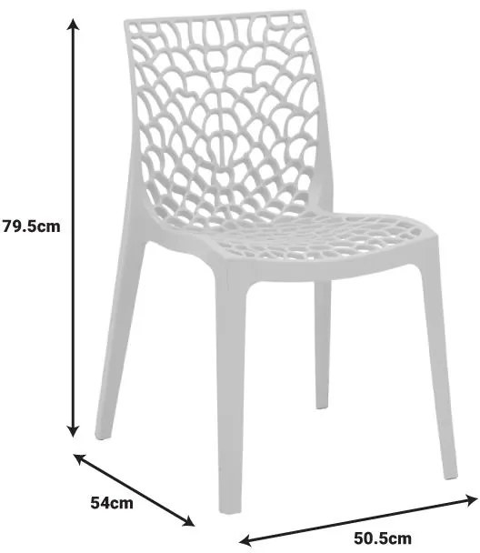 Καρέκλα Hush με UV protection PP κίτρινο 50.5x54x79.5εκ. 42x52x81 εκ.